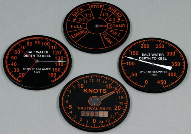 World War II Submarine Gauge Coasters